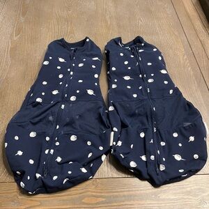 Happiest Baby Sleepea Navy Blue Baby Swaddles with Space Print